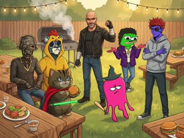 Rodney and friends at a BBQ