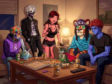 Rodney and friends hanging out